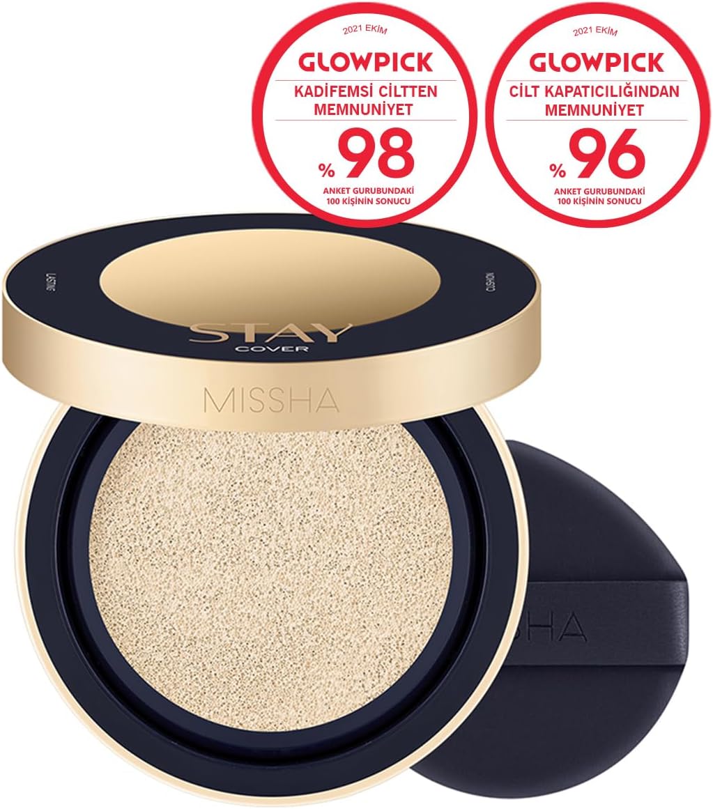 Uzun Süre Kalıcı, Yüksek Kapatıcılık Sağlayan CushionSPF40++15g Stay Cushion (No.21N